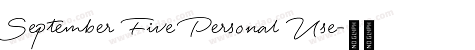 September Five Personal Use字体转换
